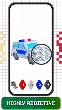 Screenshot 3 for Cars Color by Number Voxel Art