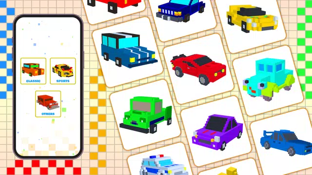 Screenshot 7 for Cars Color by Number Voxel Art
