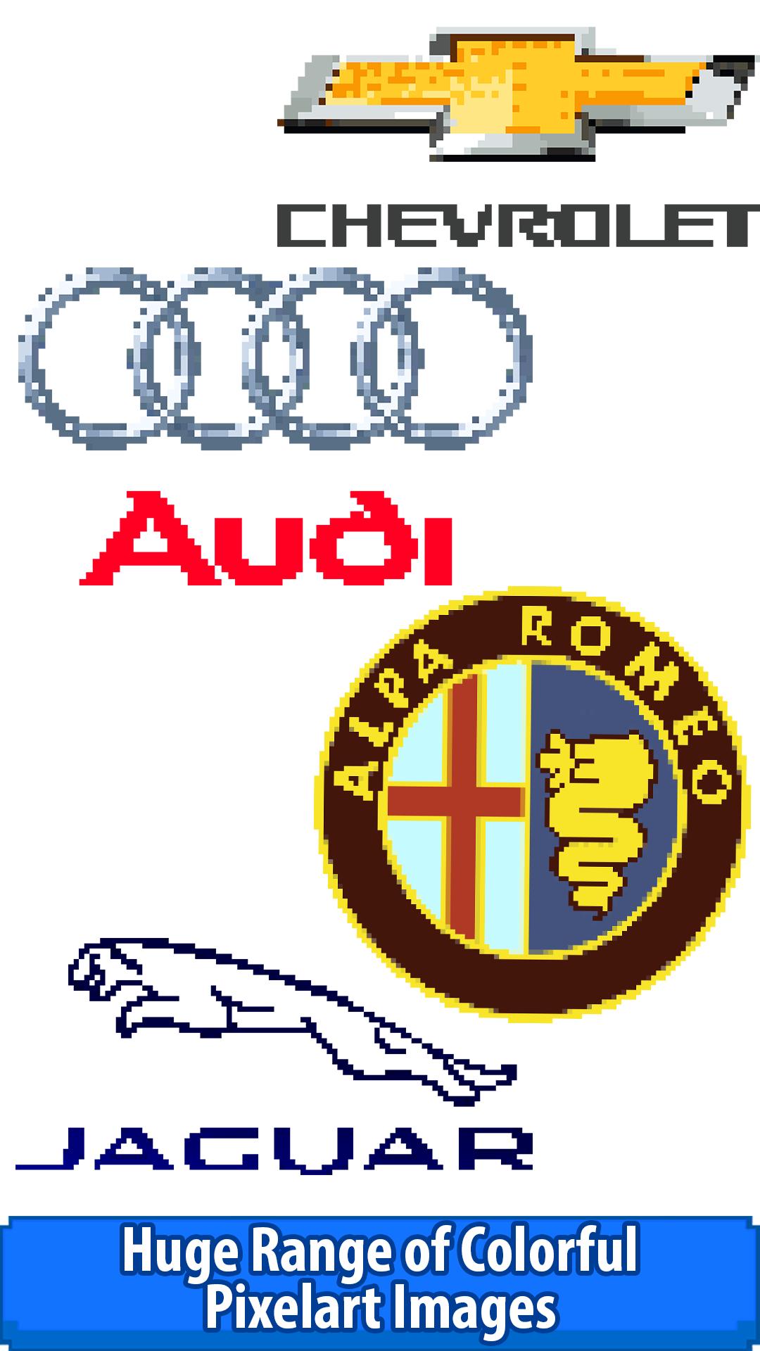 Download Cars Logo Color By Number Pixel Art Coloring Book For Android Apk Download