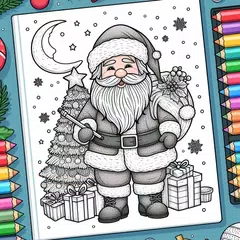 Christmas Gliter Coloring Book
