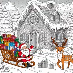 Christmas Gliter Coloring Book Icon