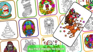 Christmas Gliter Coloring Book captura de pantalla 2