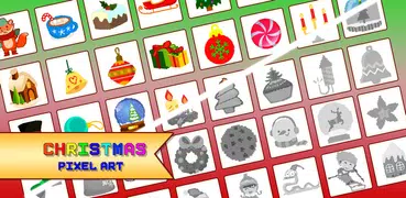 Christmas Pixel Art Coloring