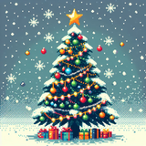 Christmas Pixel Art Zeichen