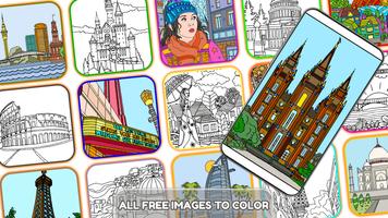 Cities Color by Number Book captura de pantalla 2