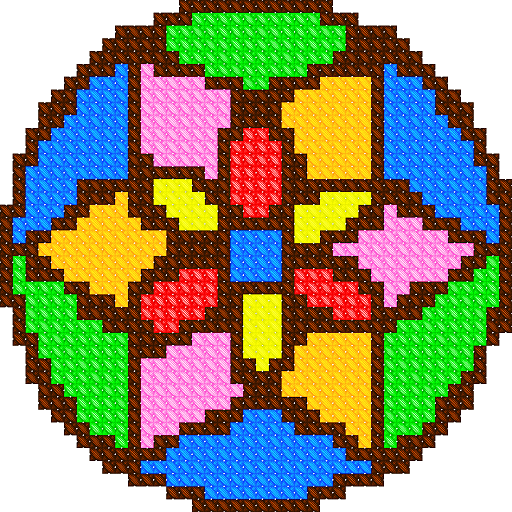 Mandala Cross Stitch Coloring