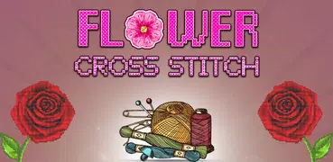 Flowers Cross Stitch Coloring
