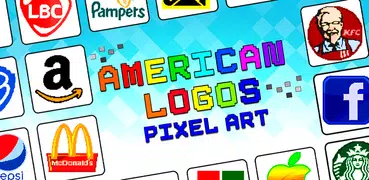 American Logo Pixel Art Book