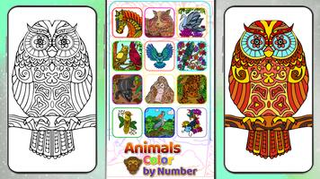 1 Schermata Animals Color by Number Art