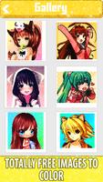 Anime Glitter Color by Number: Pixel Art Coloring Affiche