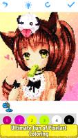 Anime Glitter Color by Number: Pixel Art Coloring capture d'écran 2