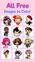 Anime Dolls Pixel Art Coloring постер