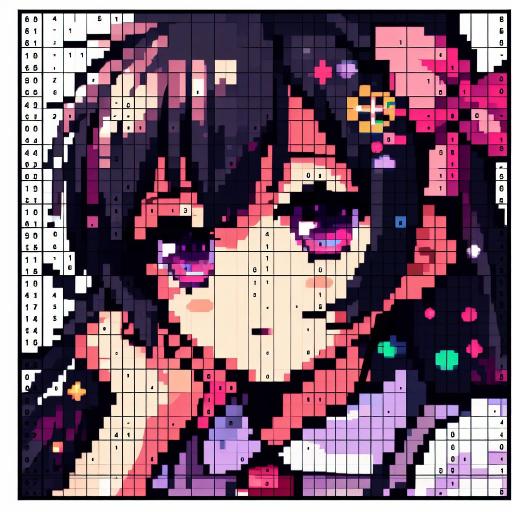 Anime Manga Pixel Art Coloring