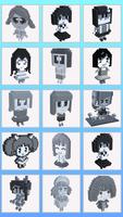 Anime 3D Voxel Coloring Book Cartaz