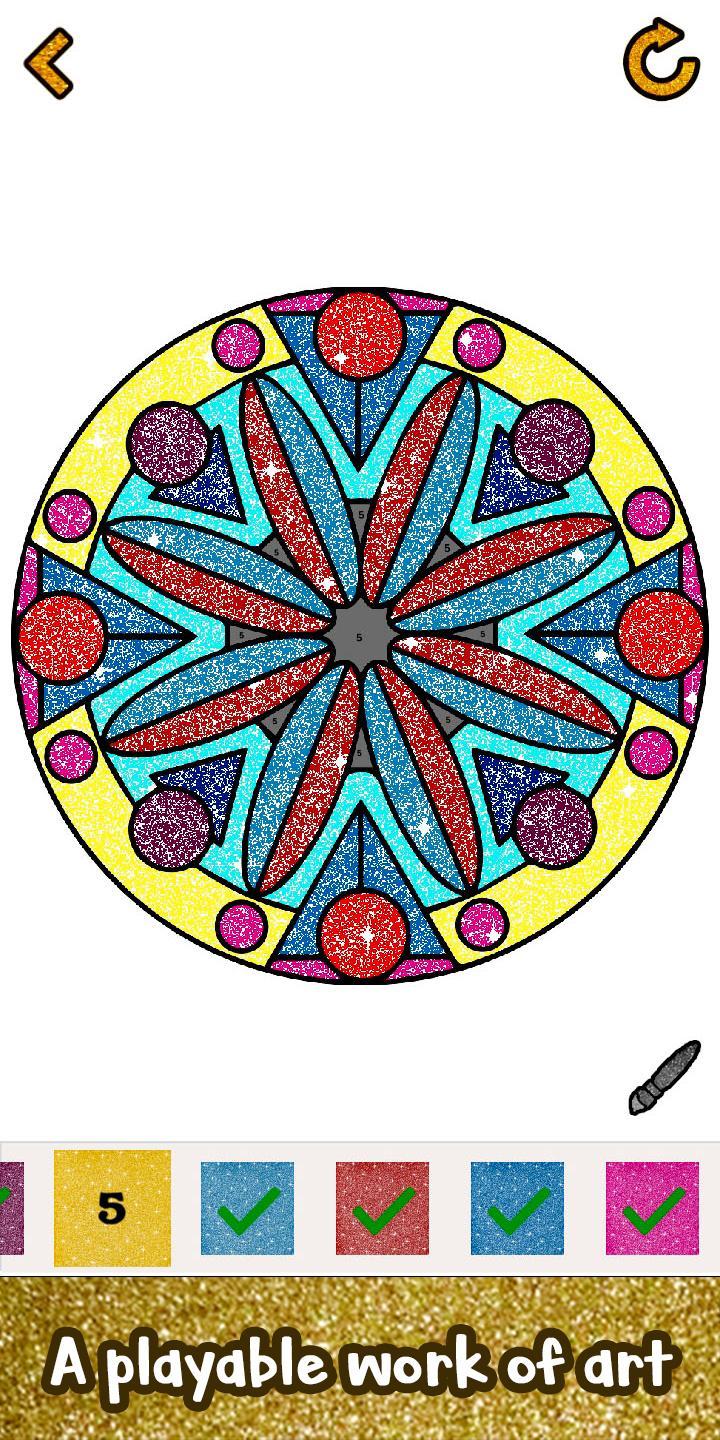 Glitter Color: Adult Coloring Book By Number Pages for ...