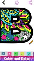 Alphabets Glitter Color by Number - Coloring Book imagem de tela 1