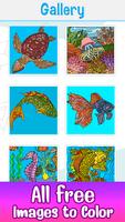Aquatic Animal Color by Number Affiche