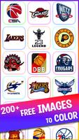 Basketball Logo Pixel Art Book تصوير الشاشة 1