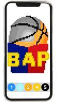 Basketball Logo Pixel Art Book تصوير الشاشة 3