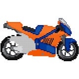 Bikes Color by Number Pixl Art Zeichen