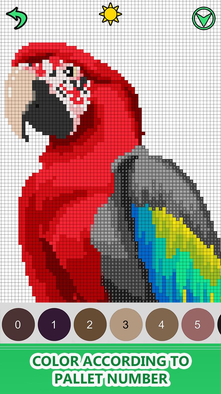 Birds Color by Number: Pixel Art, Sandbox Coloring for Android - APK