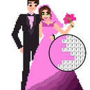 Bride & Groom Pixel Art Colory APK
