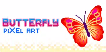 Butterfly Pixel Art Color Draw