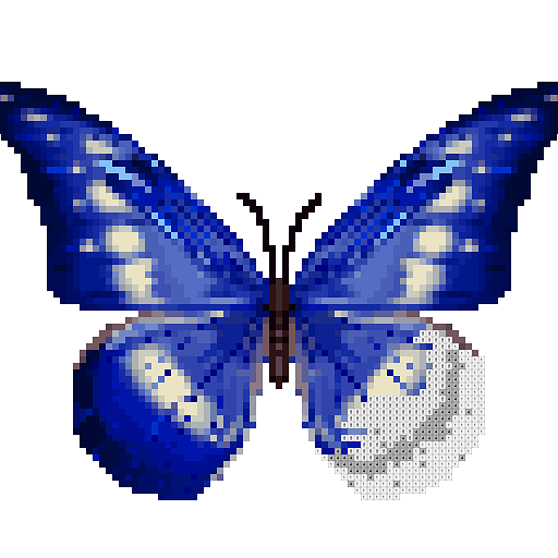 Butterfly Pixel Art Color Draw