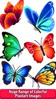 Butterfly Pixel Art Affiche