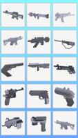 Guns 3D Color by Number Weapon Affiche