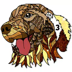 Dogs Paint by Number Glitter Icon