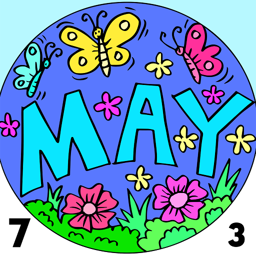 Days & Months Color by Number Coloring Book