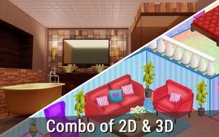 Design My Home 3D House Fliper captura de pantalla 2