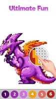 Dragon Pixel Art Coloring Book imagem de tela 2