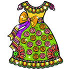 Dresses Glitter Color by Number - Sparkly Fashion-icoon