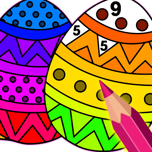 Easter Eggs Color by Number