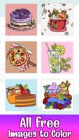 Food Glitter Color by Number Poster