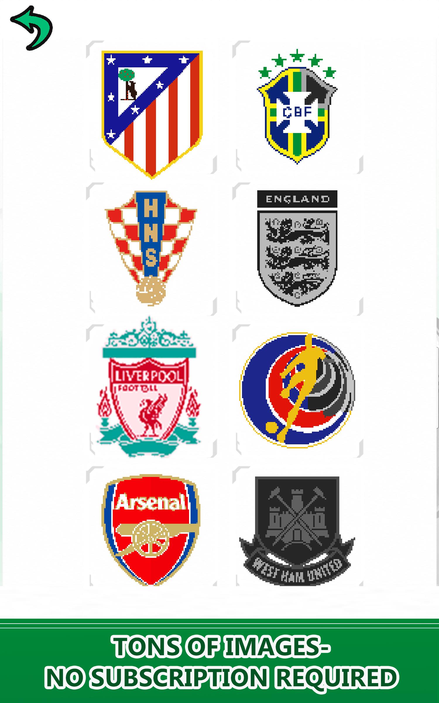 Football Logo Color By Number Pixel Art Nocolor Pour