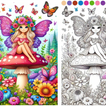 Fairy Color by Number Book