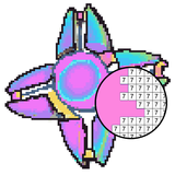 Fidget Spinner Pixel Art icono