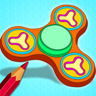 Fidget Spinner Paint by Number Zeichen