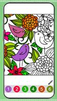 Flowers Glitter Coloring Art poster