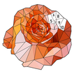Flowers Poly Art Coloring Book