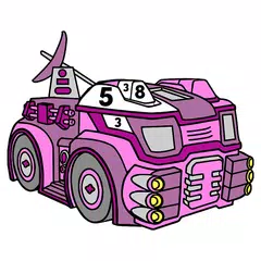 Futuristic Cars Color by Numbe XAPK 下載