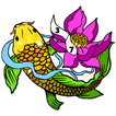 Koi Fish Color by Number - Jap