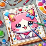 Kawaii Color by Number Book