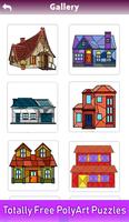 House Poly Art Color by Number Affiche