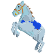 Horse 3D Color by Number Book
