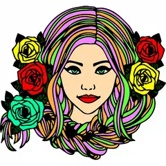 Hairs Color by Number Book Icon