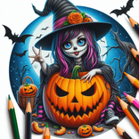 Halloween Color by Number Book
